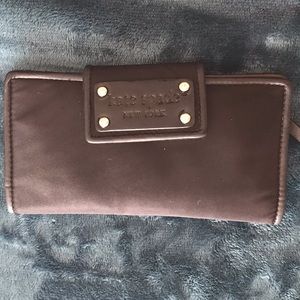 Kate Spade black large bifold wallet